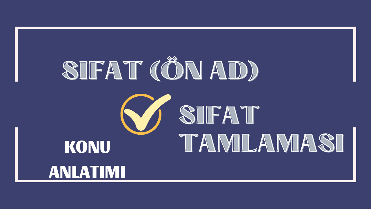 Sıfat (Ön Ad)