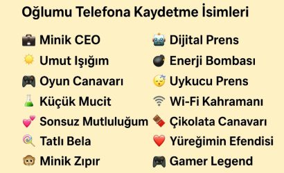 oğlumu telefona kaydetme isimleri karışık