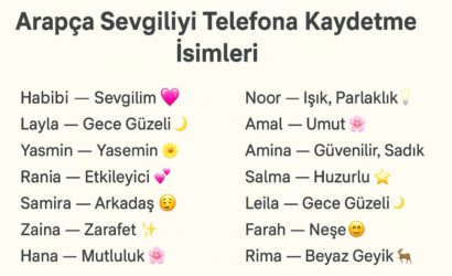 arapça sevgiliyi telefona kaydetme