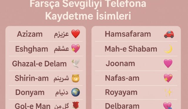farsça sevgiliyi telefona kaydetme
