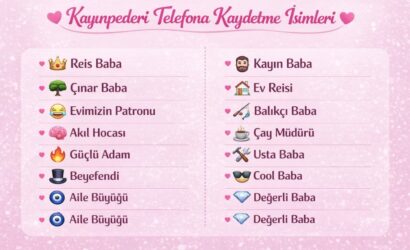kayınpederi telefona kaydetme isimleri karışık