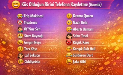 küs olduğun birini telefona kaydetme
