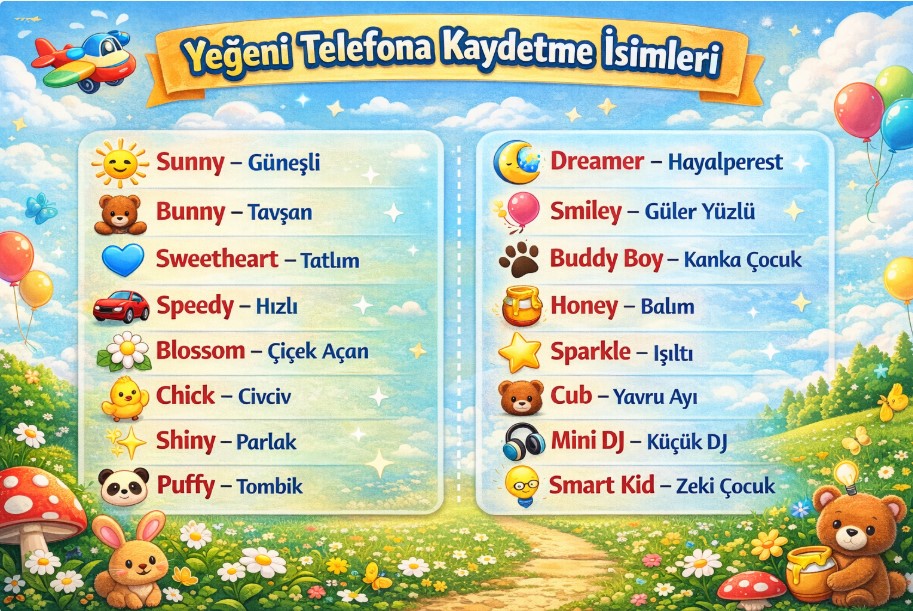 yeğeni telefona kaydetme isimleri karışık