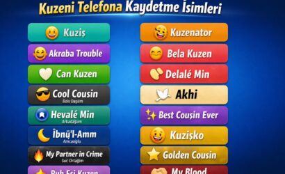kuzeni telefona kaydetme
