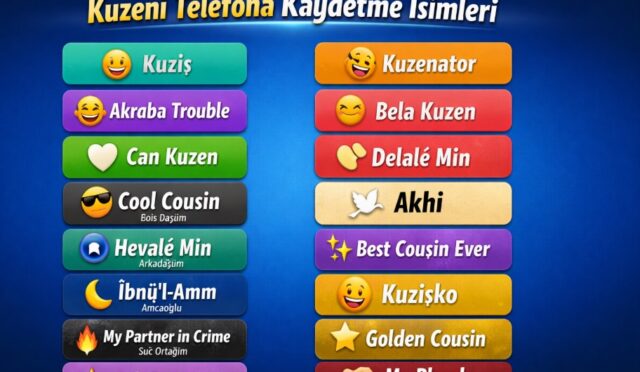 kuzeni telefona kaydetme